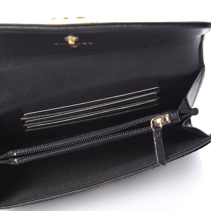 Chanel Lambskin Quilted Medium Boy Flap Wallet Black 5 of 9