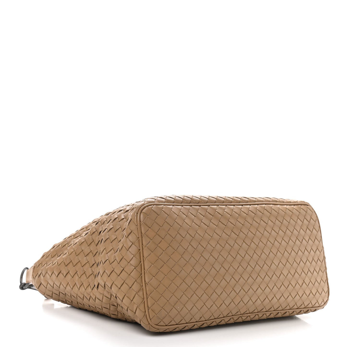 Nappa Intrecciato Medium Shoulder Bag Camel