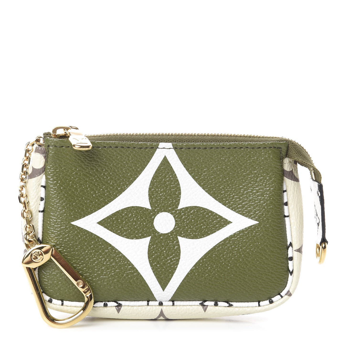 Monogram Giant Micro Pochette Accessories Kaki White