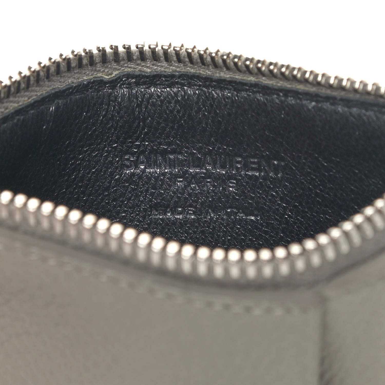 Saint Laurent Grained Calfskin 5 Fragments Zip Pouch Card Holder Kaki Militaire 6 of 7