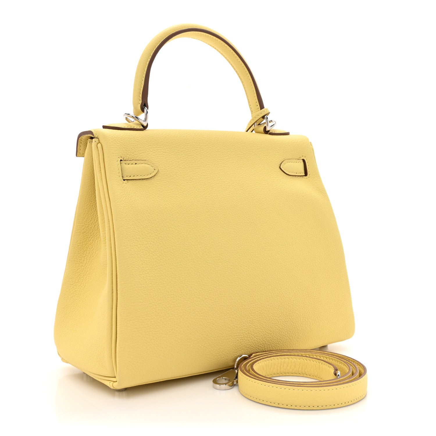 Hermes Taurillon Novillo Kelly Retourne 25 Jaune Poussin 3 of 11