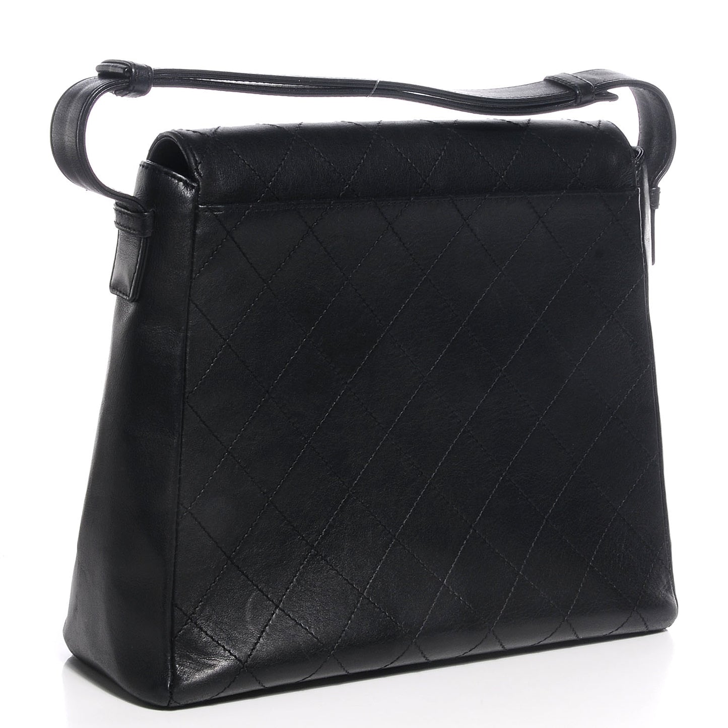 Lambskin Medium Flap Bag Black