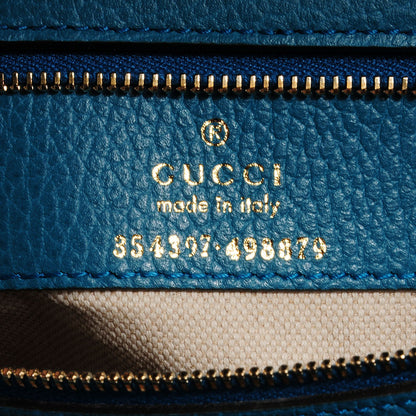 Gucci Dollar Calfskin Medium Swing Tote Marine Deep Cobalt 8 of 8