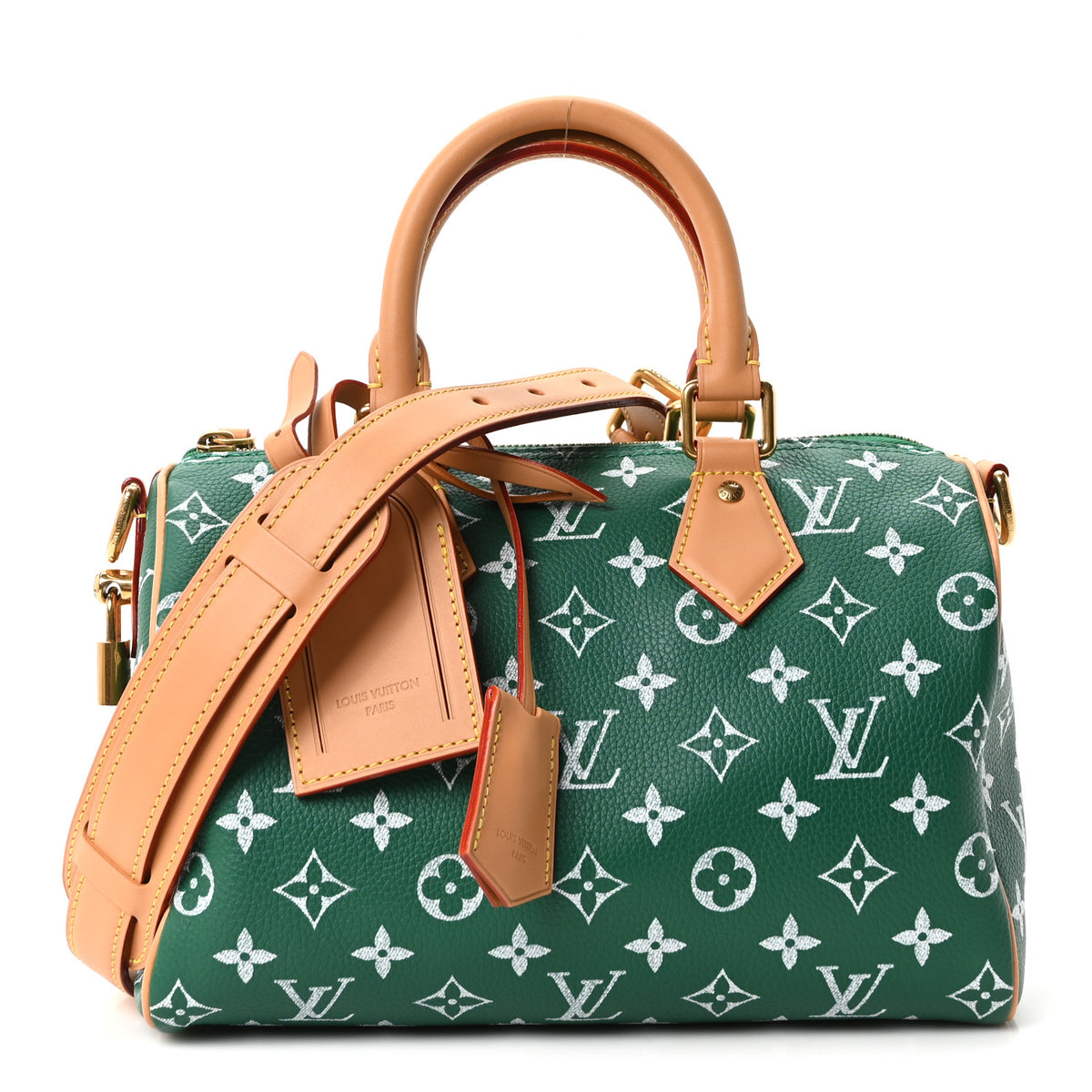 Louis Vuitton Calfskin Monogram Speedy P9 Bandouliere 25 Green 1 of 11