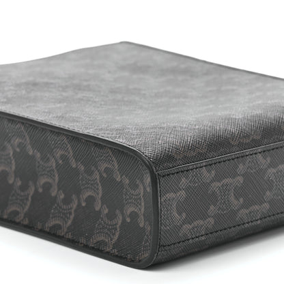 Celine Triomphe Canvas Calfskin Mini Vertical Cabas Tan 8 of 10