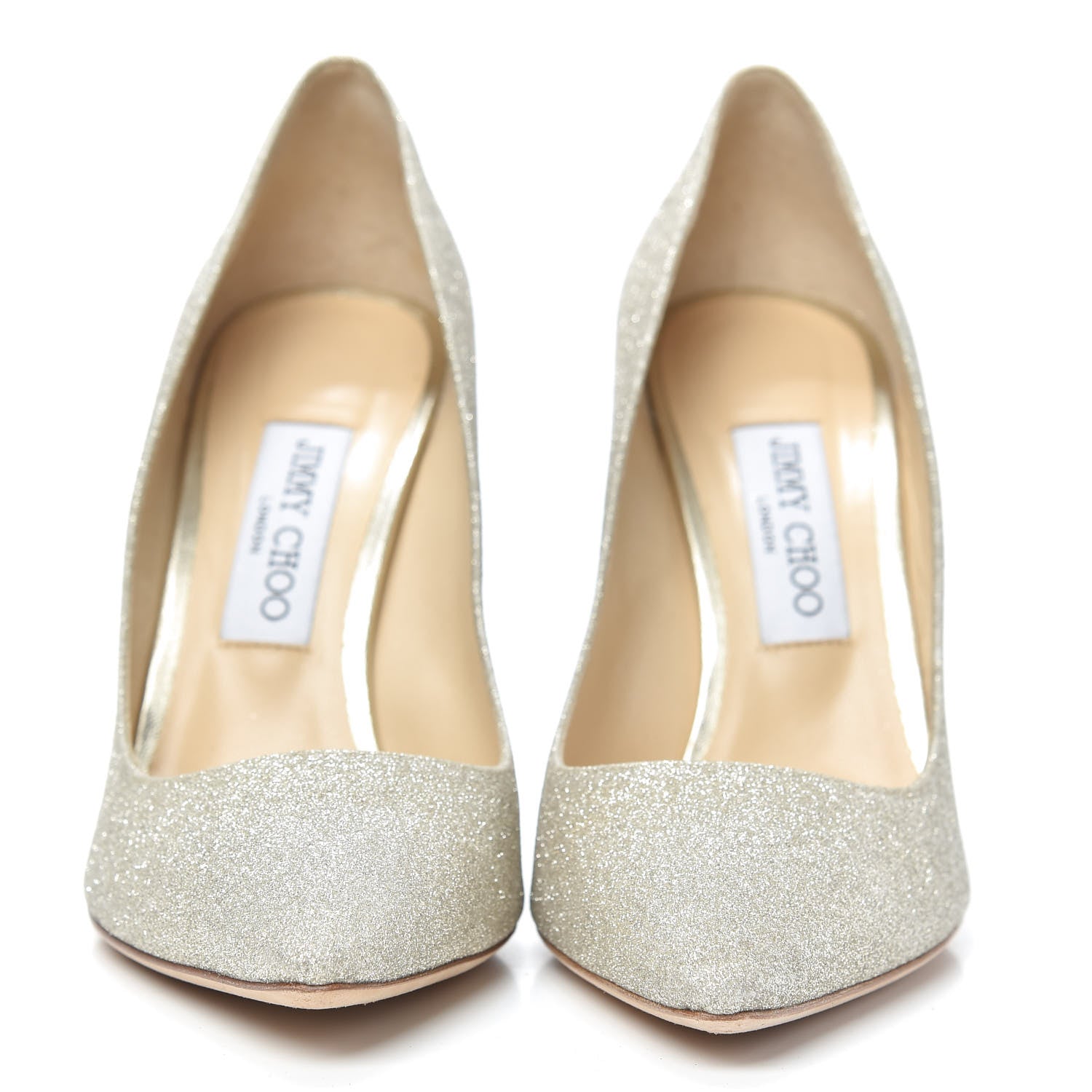 Jimmy Choo Glitter Romy 100 Pumps 39 Platinum Ice 2 of 7