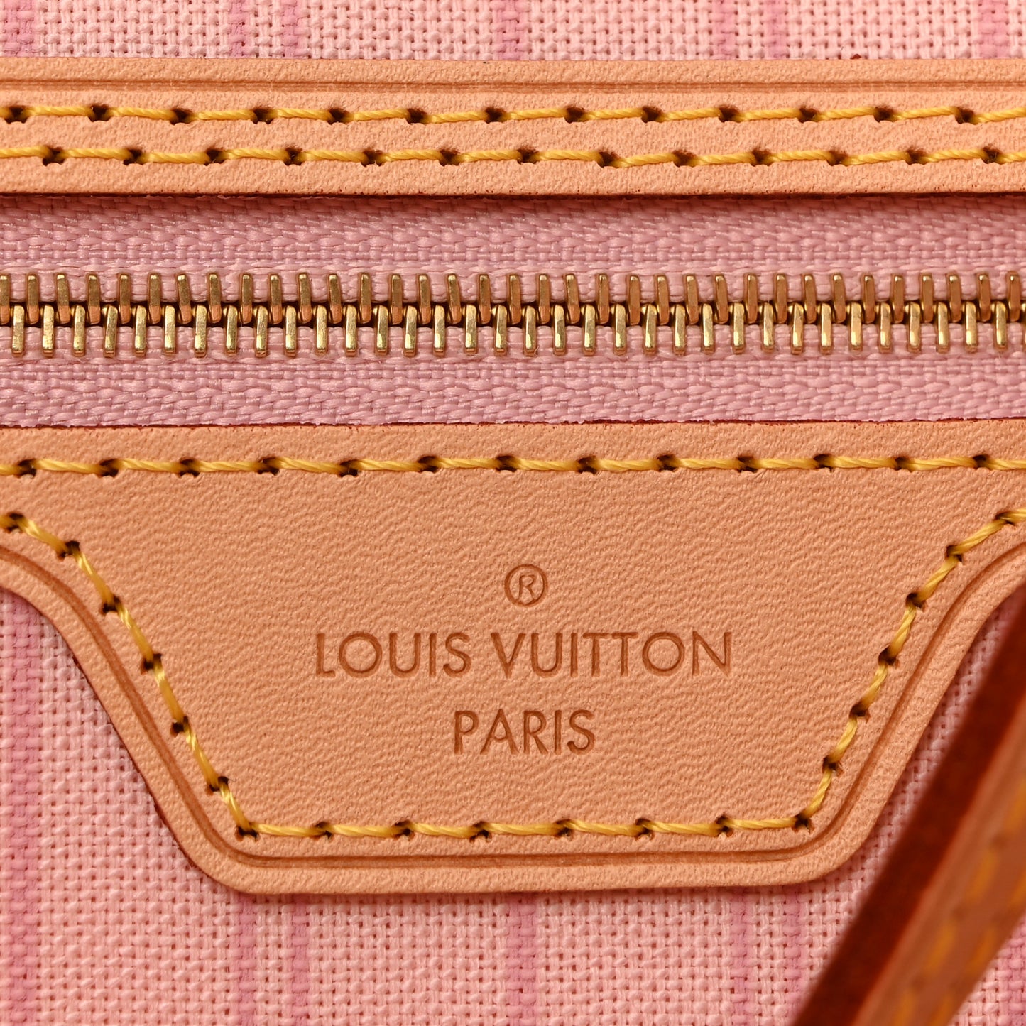 LOUIS VUITTON Damier Azur Neo Neverfull MM Rose Ballerine