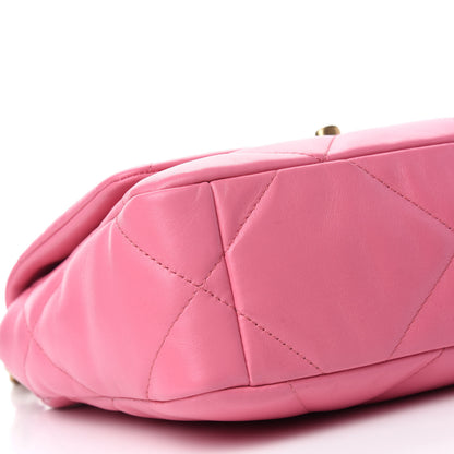 Chanel Lambskin Quilted Medium Chanel 19 Flap Pink 10 of 19