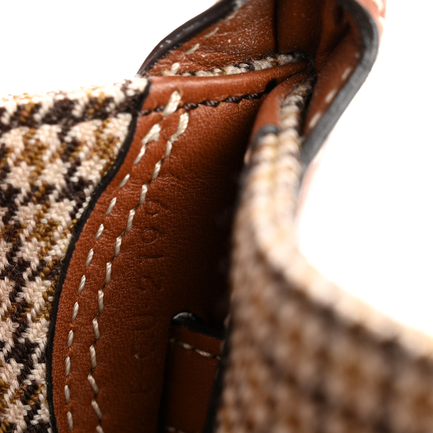 Smooth Calfskin Tweed Nano Big Bag Bucket Tan