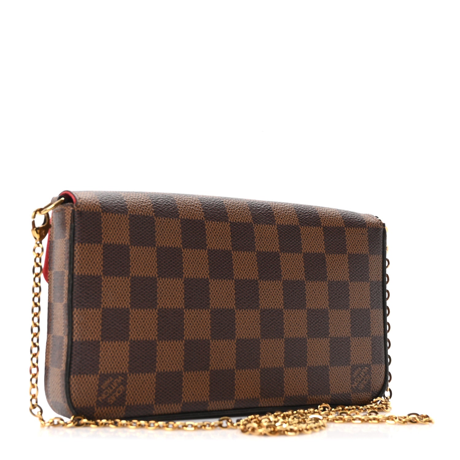 Louis Vuitton Damier Ebene Pochette Felicie Chain Wallet 4 of 11