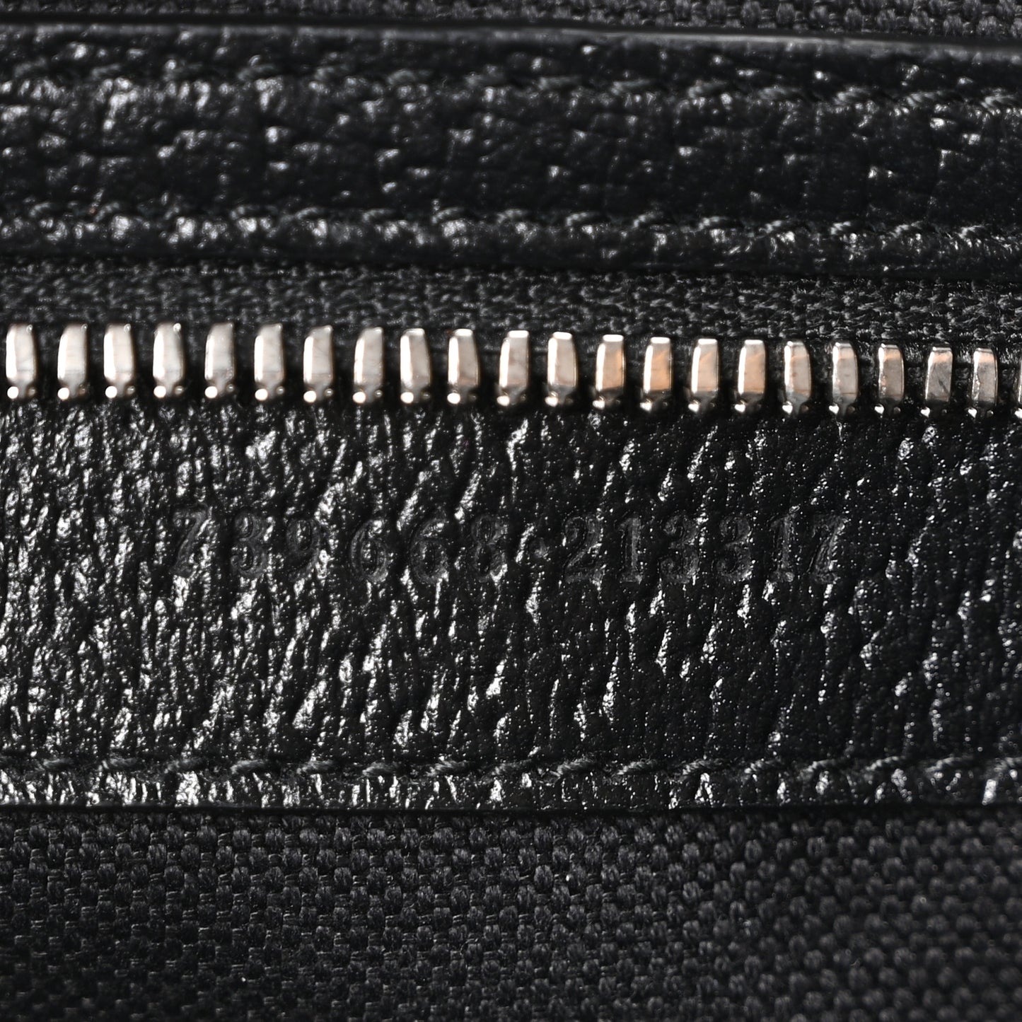 Monogram Jumbo GG Textured Dollar Calfskin Wristlet Messenger Bag Black
