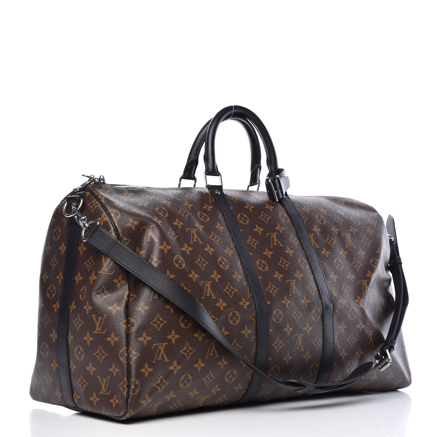 Louis Vuitton Monogram Macassar Keepall Bandouliere 55 3 of 9