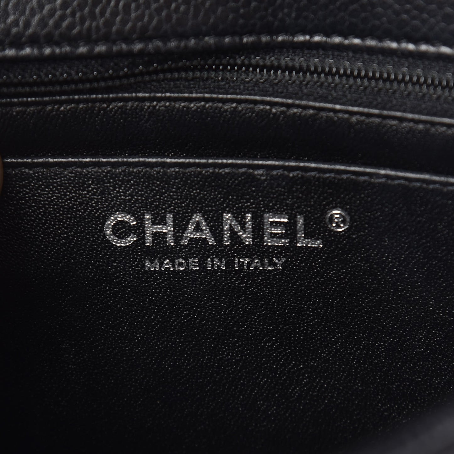 Caviar Quilted Mini Square Flap Black