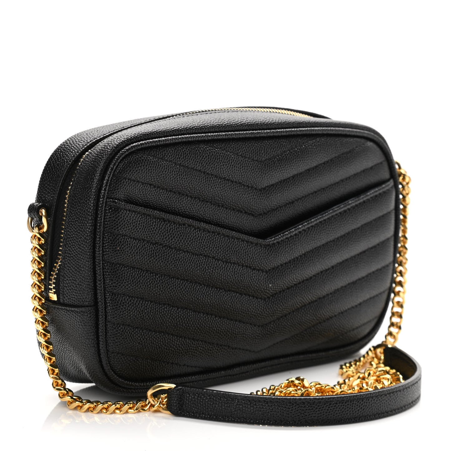 Grain De Poudre Matelasse Monogram Mini Lou Camera Bag Black