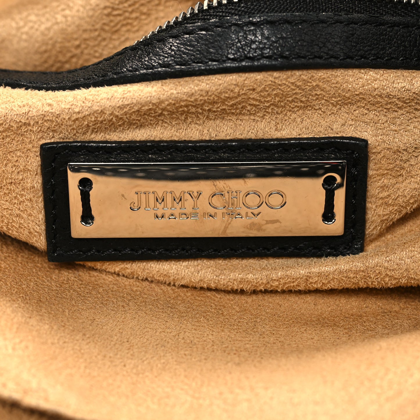 Deerskin Studded Solar Hobo Black
