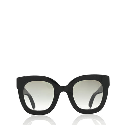 Gucci Acetate Crystal Star Round Frame Sunglasses GG0208S Black 2 of 7