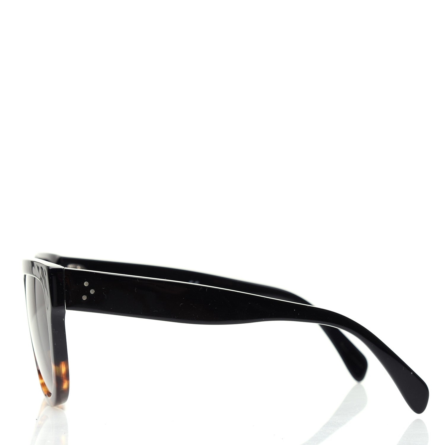 Celine Acetate Aviator Sunglasses CL40001l Black Havana 3 of 7