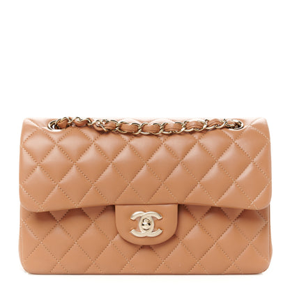 Chanel Lambskin Quilted Small Double Flap Brown 1 of 12