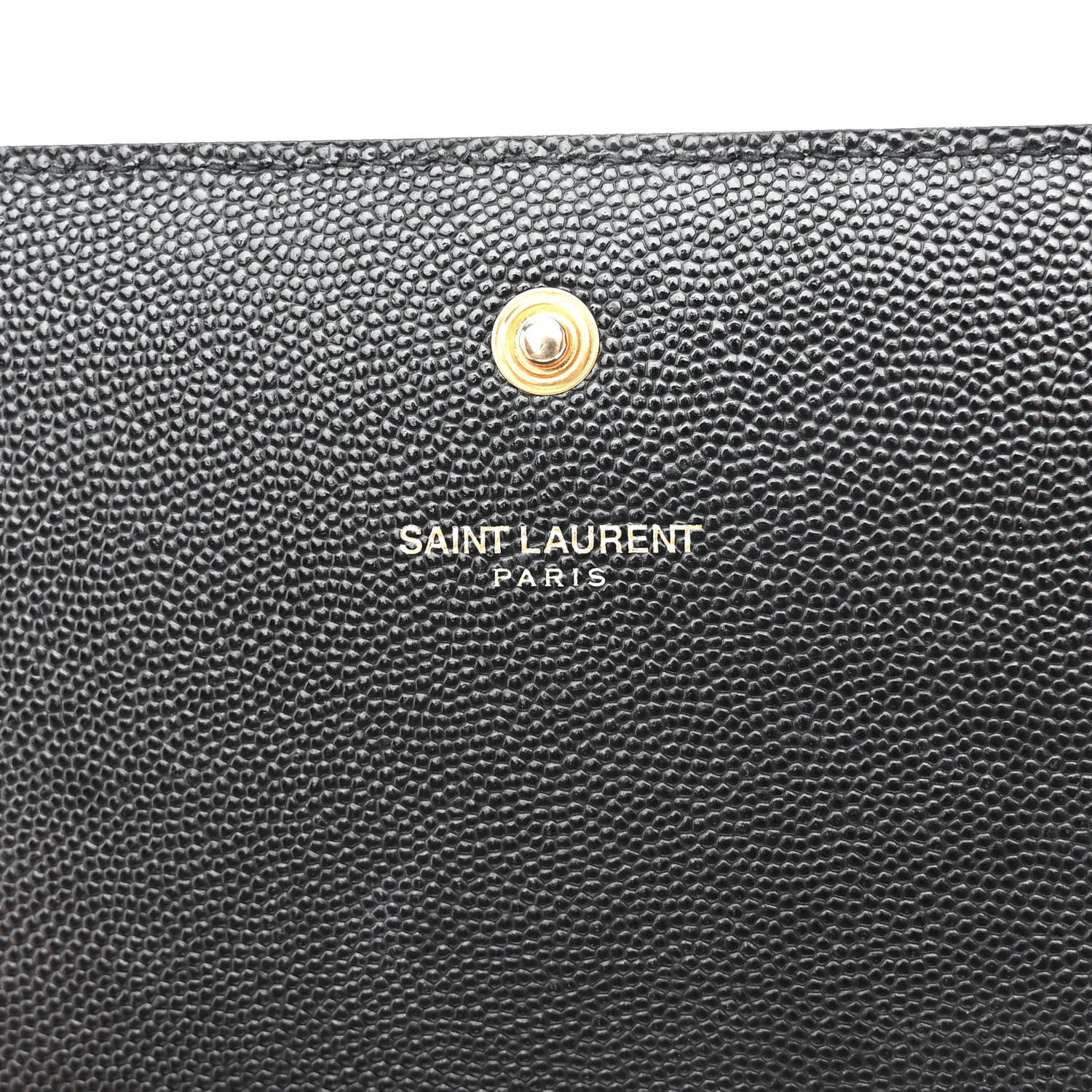 Saint Laurent Grain De Poudre Monogram Chain Wallet Black 5 of 8