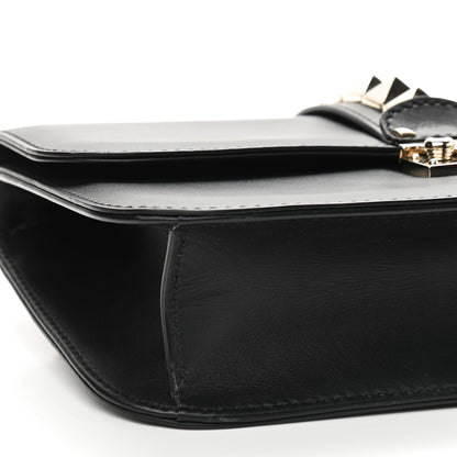 Valentino Garavani Vitello Medium Glam Lock Rockstud Flap Black 7 of 8