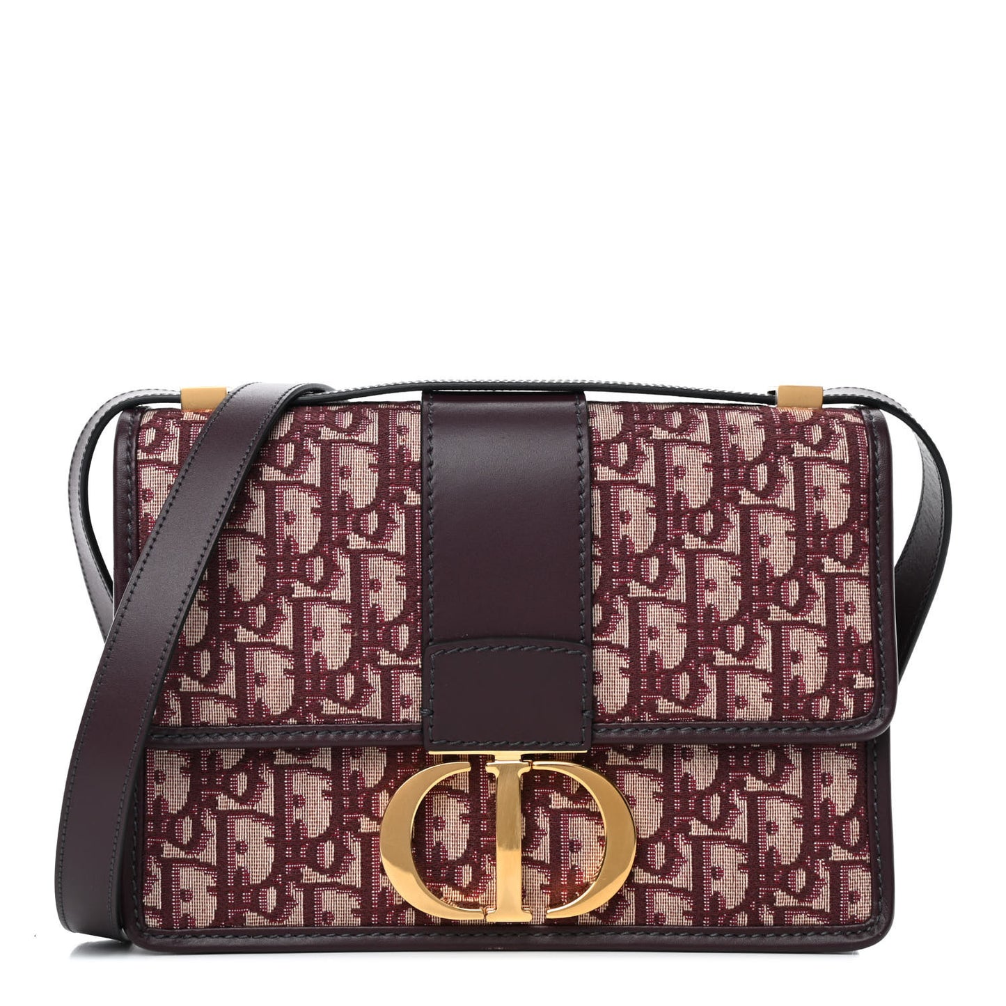 Oblique 30 Montaigne Flap Bag Burgundy