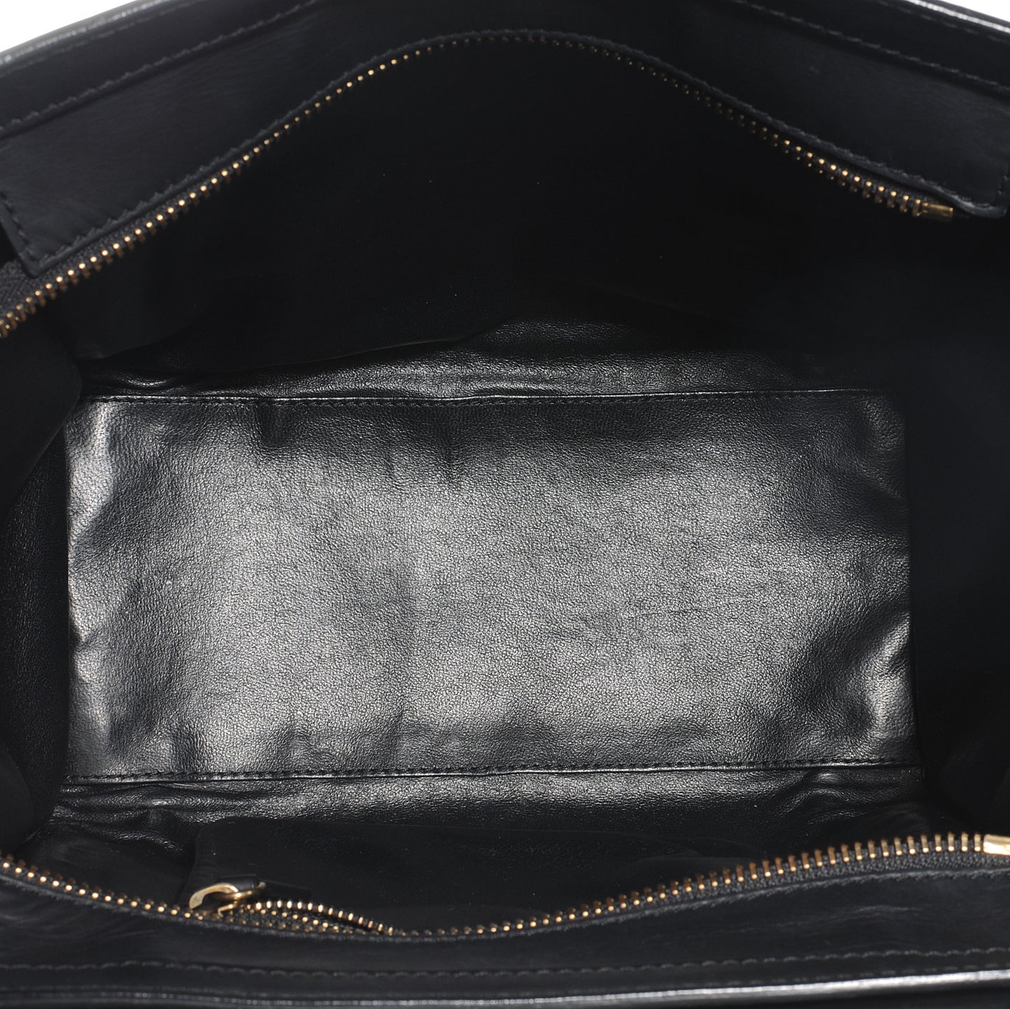 Smooth Calfskin Shrunken Lambskin Micro Tri-Color Luggage Black