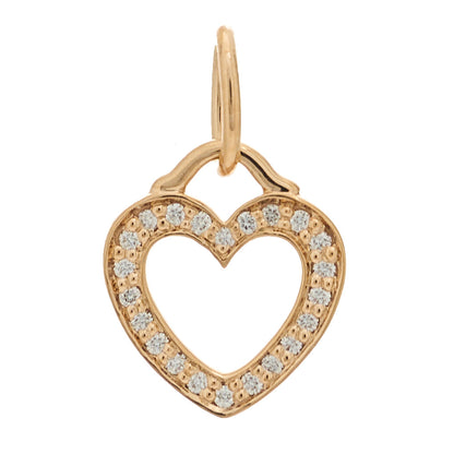 Tiffany 18K Rose Gold Diamond Sentimental Heart Pendant 1 of 3
