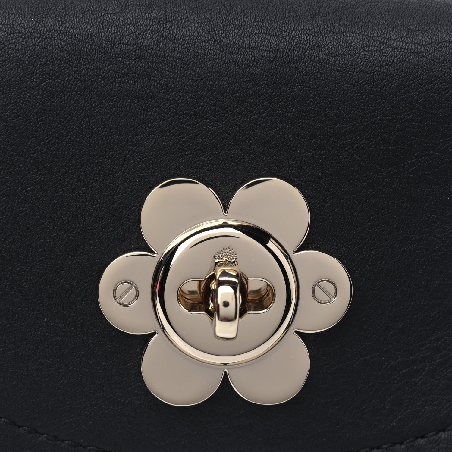 Mulberry Smooth Calfskin Mini Cecily Flower Lock Crossbody Bag Black 15 of 15