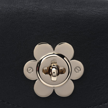 Mulberry Smooth Calfskin Mini Cecily Flower Lock Crossbody Bag Black 15 of 15