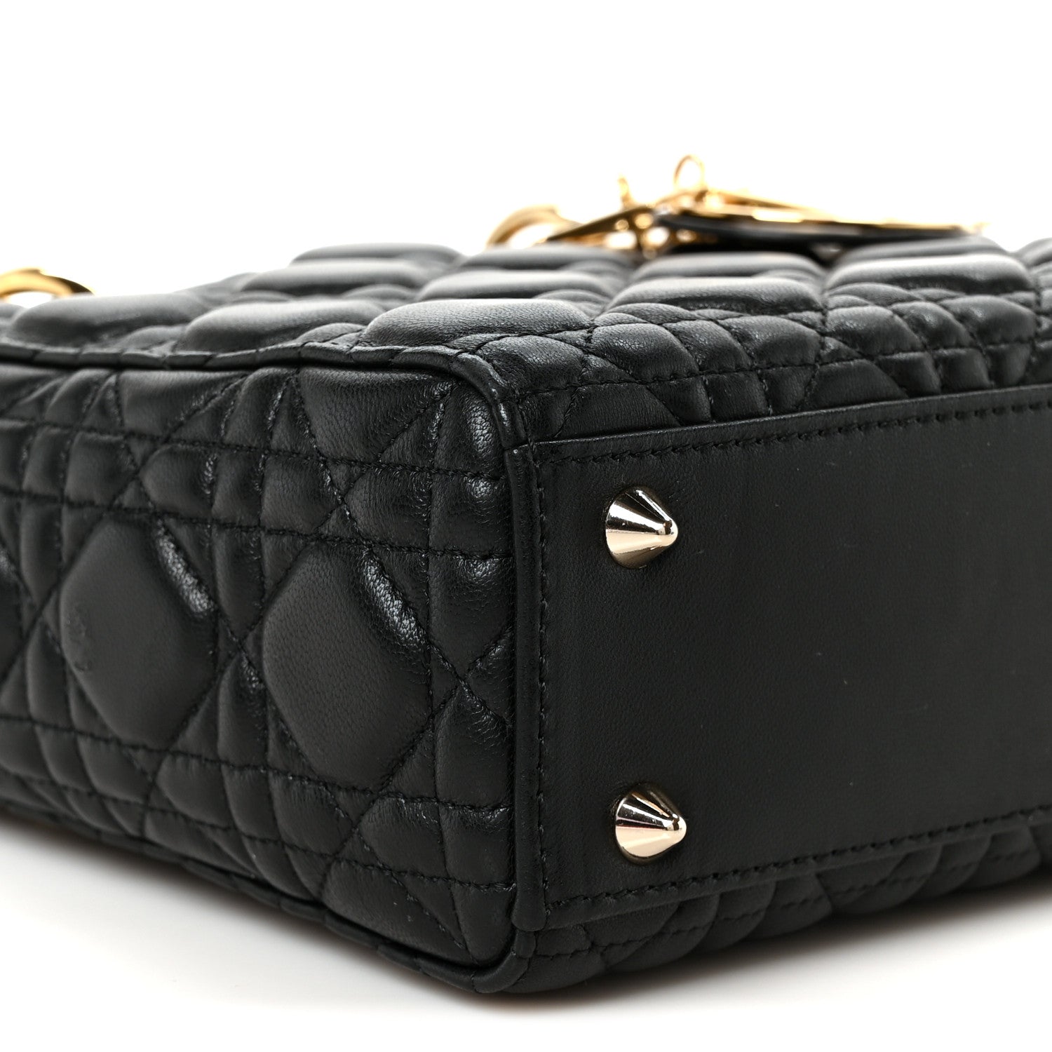 Christian Dior Lambskin Cannage Small Lady Dior Black 8 of 9