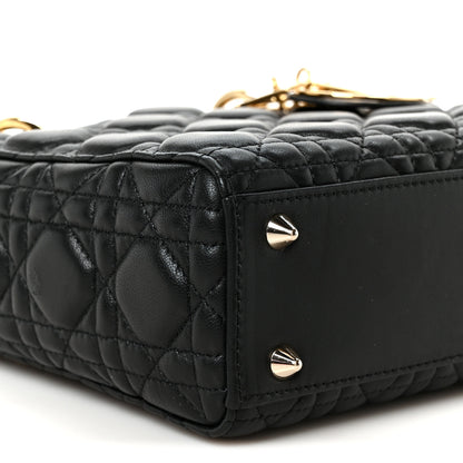 Christian Dior Lambskin Cannage Small Lady Dior Black 8 of 9