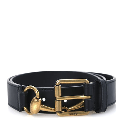 Gucci Calfskin Horsebit Belt 90 36 Black 1 of 5