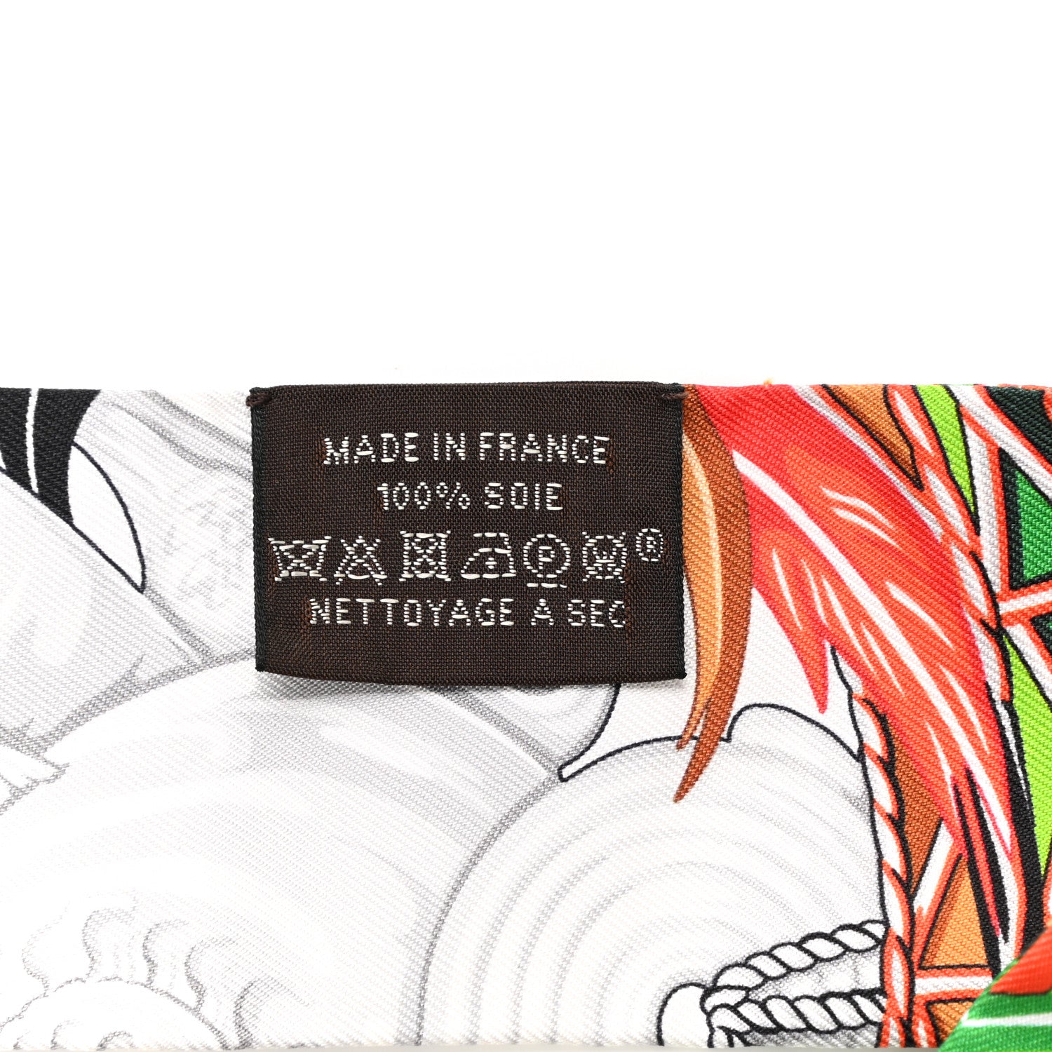 Hermes Silk La Danse Pacifique Twilly Vert Vif Corail 4 of 4