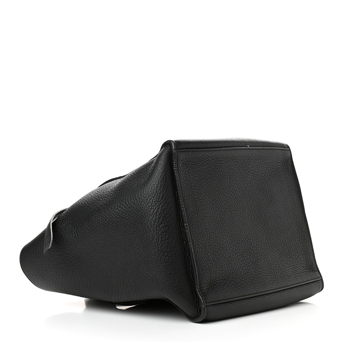 Supple Grained Calfskin Small Big Bag Black