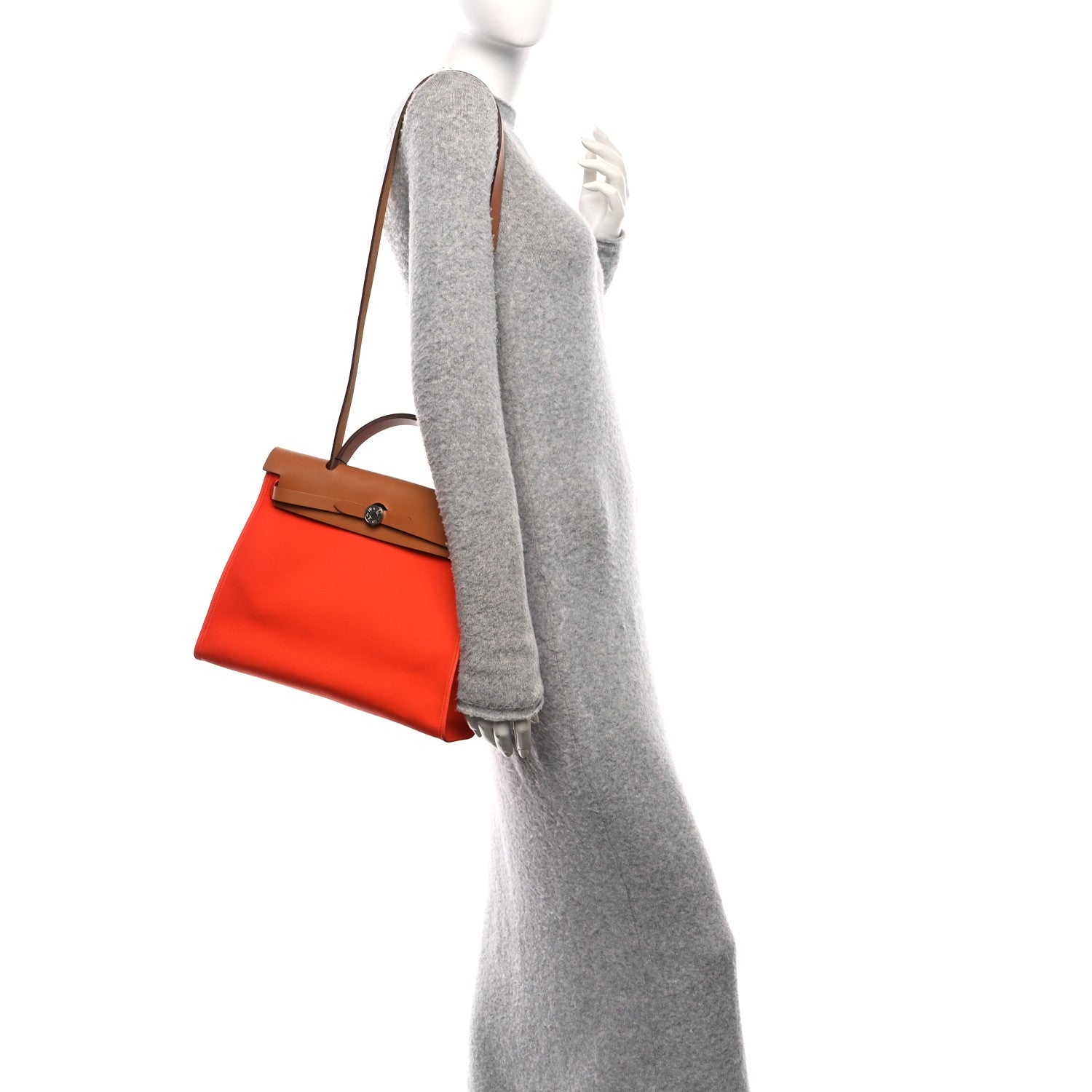 Hermes Toile Vache Hunter Herbag Zip 31 PM Orange 2 of 13