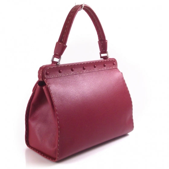 Valentino Garavani Leather Oversized Contrast Sticthed Flap Bag 3 of 8