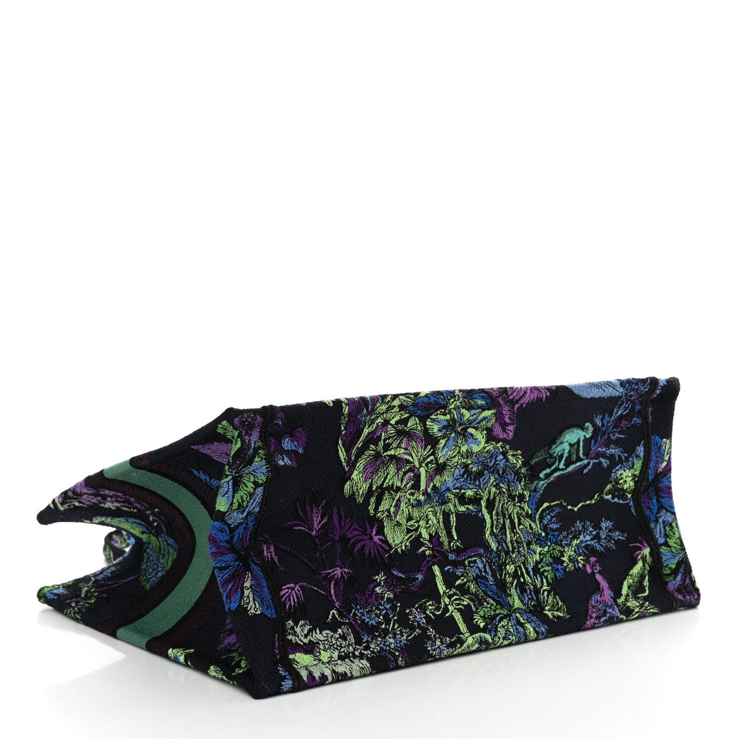 Christian Dior Canvas Embroidered Medium Toile de Jouy Voyage Book Tote Blue Multicolor 4 of 12