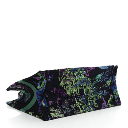 Christian Dior Canvas Embroidered Medium Toile de Jouy Voyage Book Tote Blue Multicolor 4 of 12