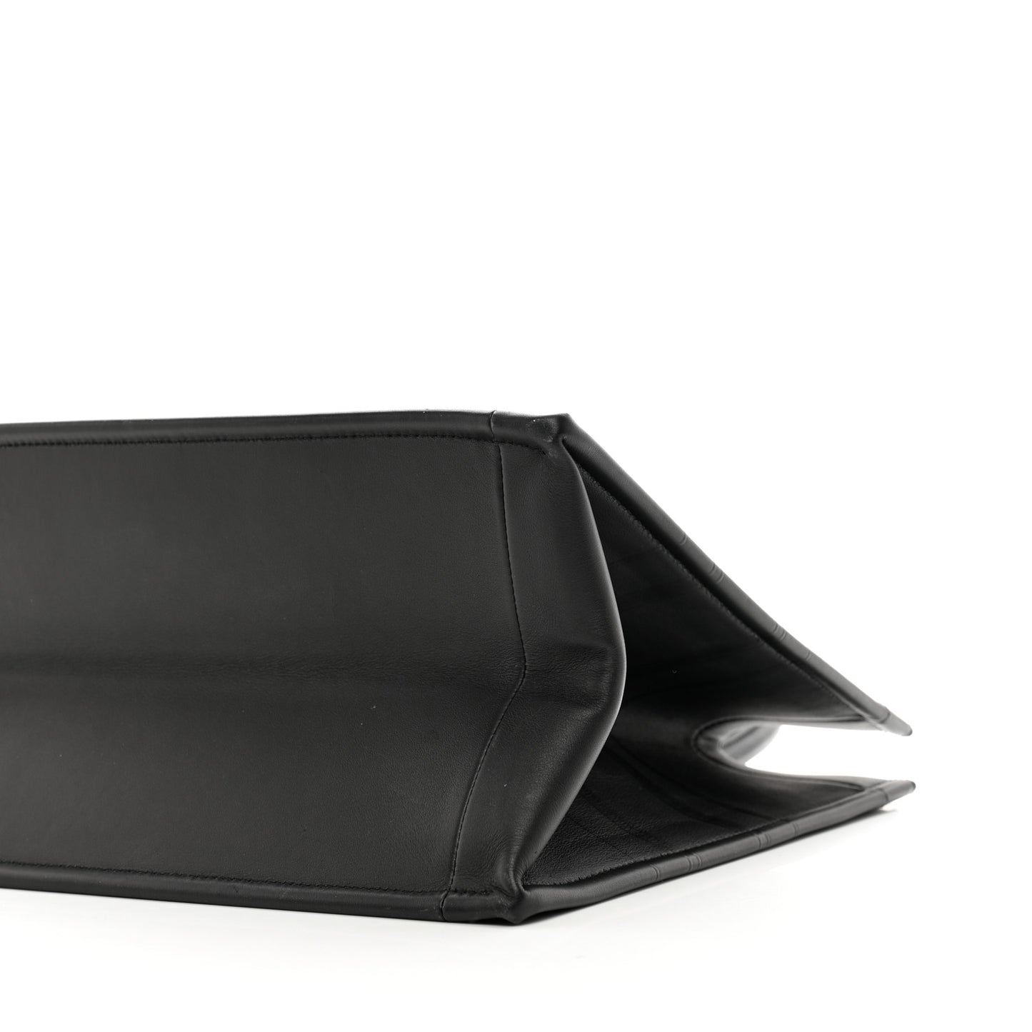 Calfskin Embossed Medium Book Tote Black