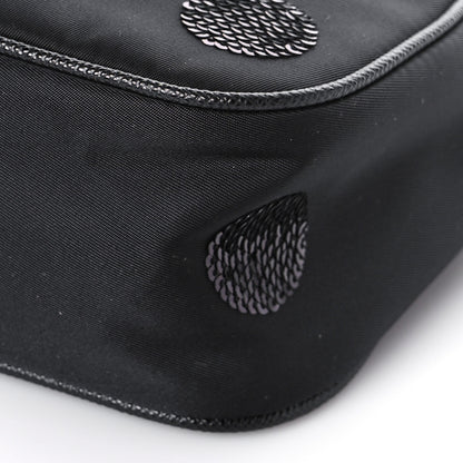 Prada Nylon Sequin Embellished Polka Dot Re-Edition 2005 Shoulder Bag Black 7 of 7
