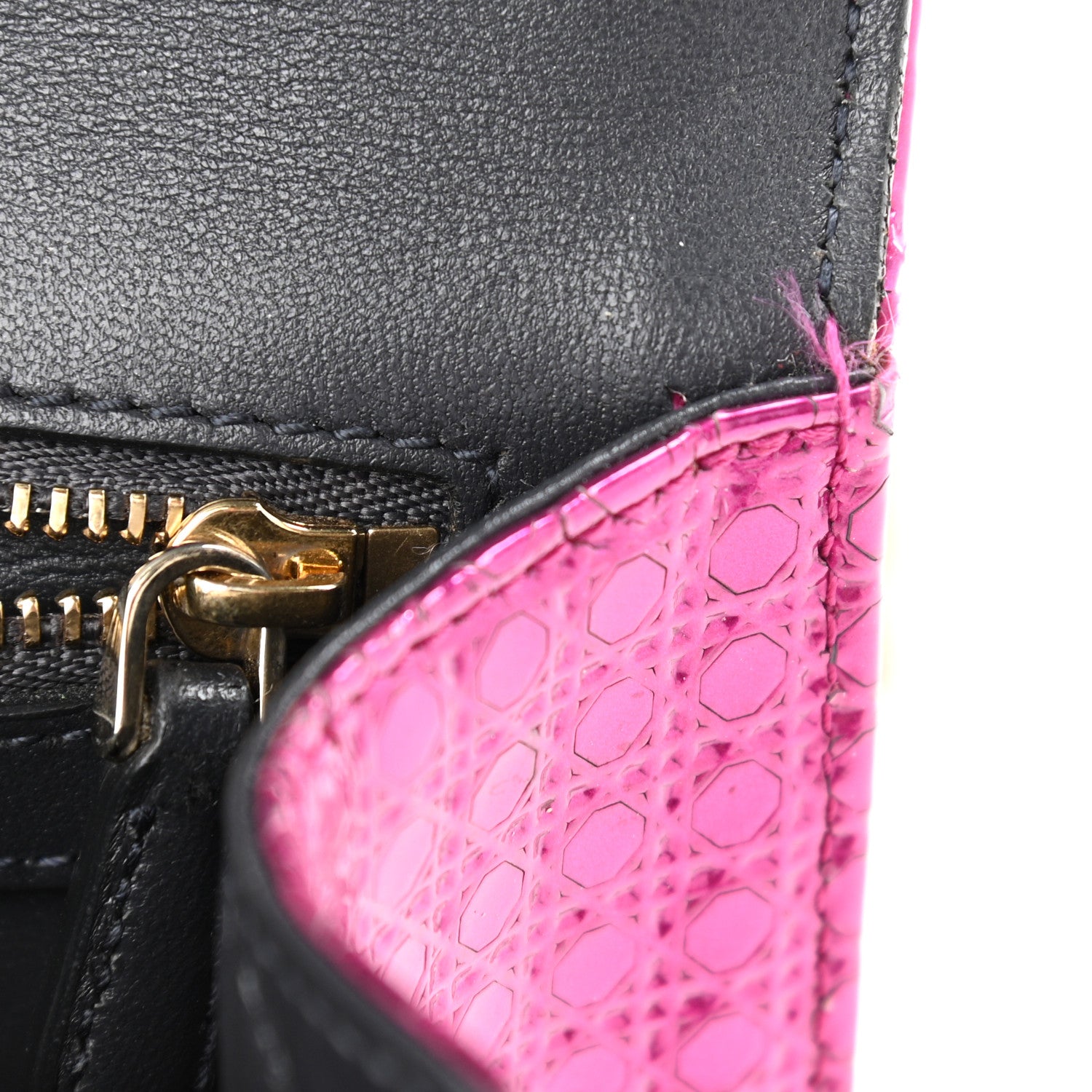 Christian Dior Patent Micro-Cannage Diorama Small Diorama Flap Bag Fuchsia 14 of 15
