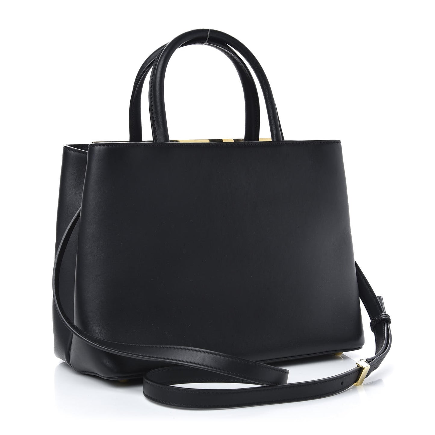 Vitello Century Metal Monster Eyes Petite 2Jours Tote Black