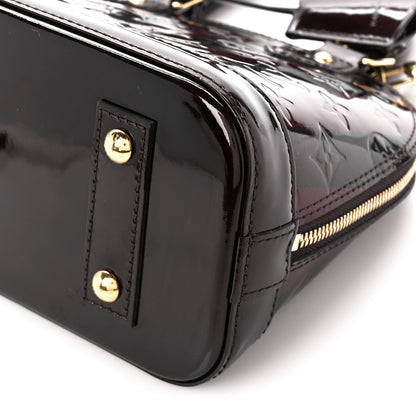 Louis Vuitton Vernis Rayures Alma BB Amarante 11 of 11