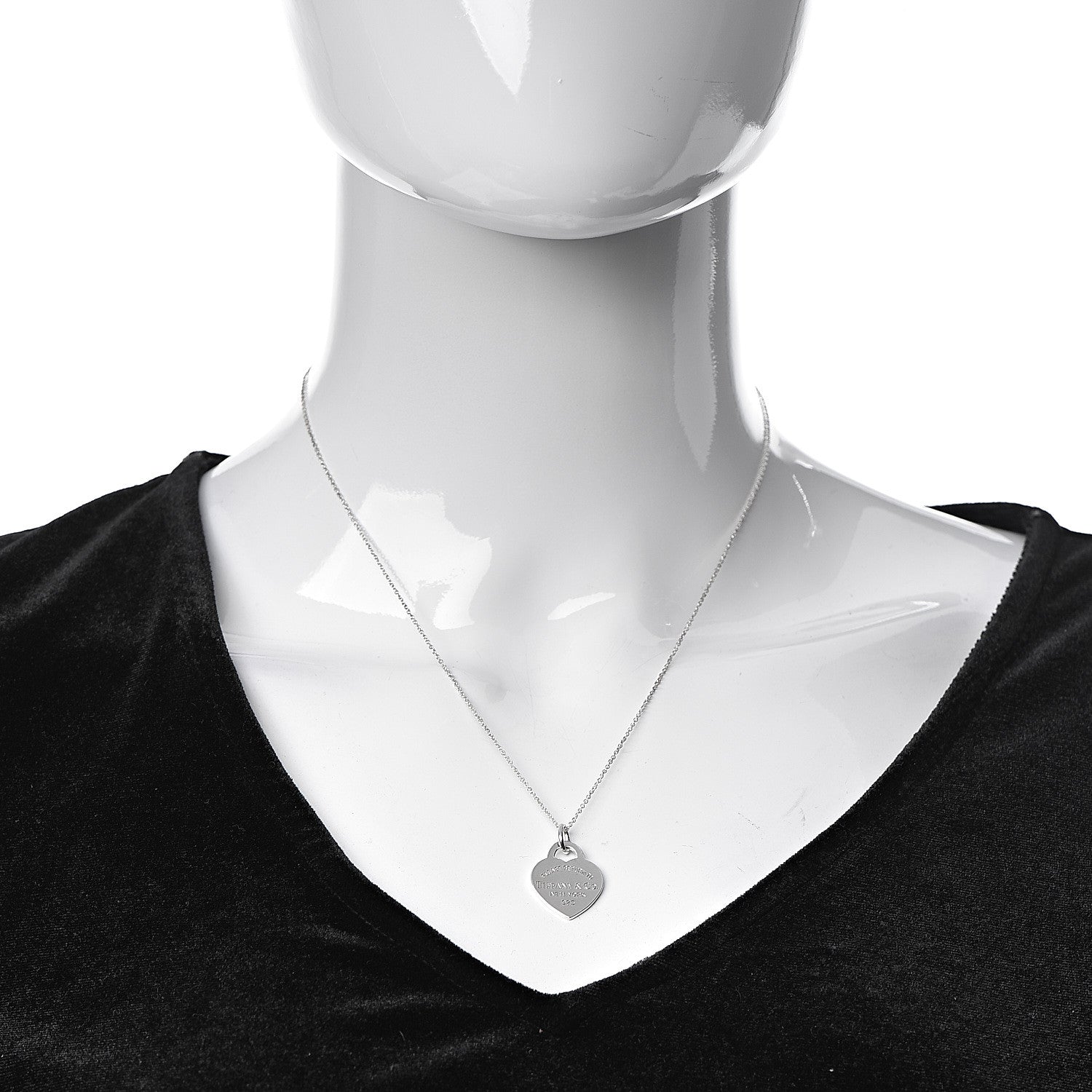 Tiffany Sterling Silver Small Return to Tiffany Heart Pendant Necklace 2 of 7