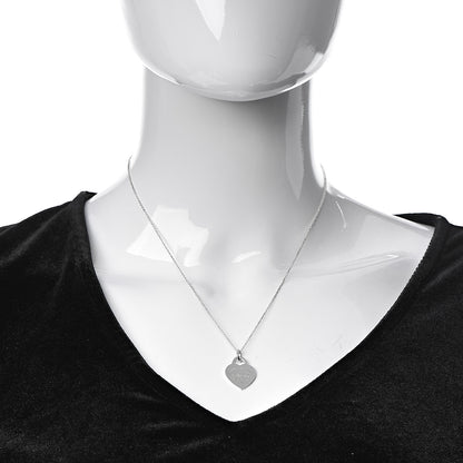 Tiffany Sterling Silver Small Return to Tiffany Heart Pendant Necklace 2 of 7