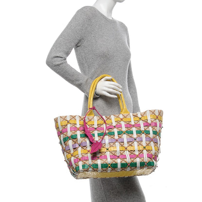 Nancy Gonzalez Crocodile Woven Tote Multicolor 2 of 8
