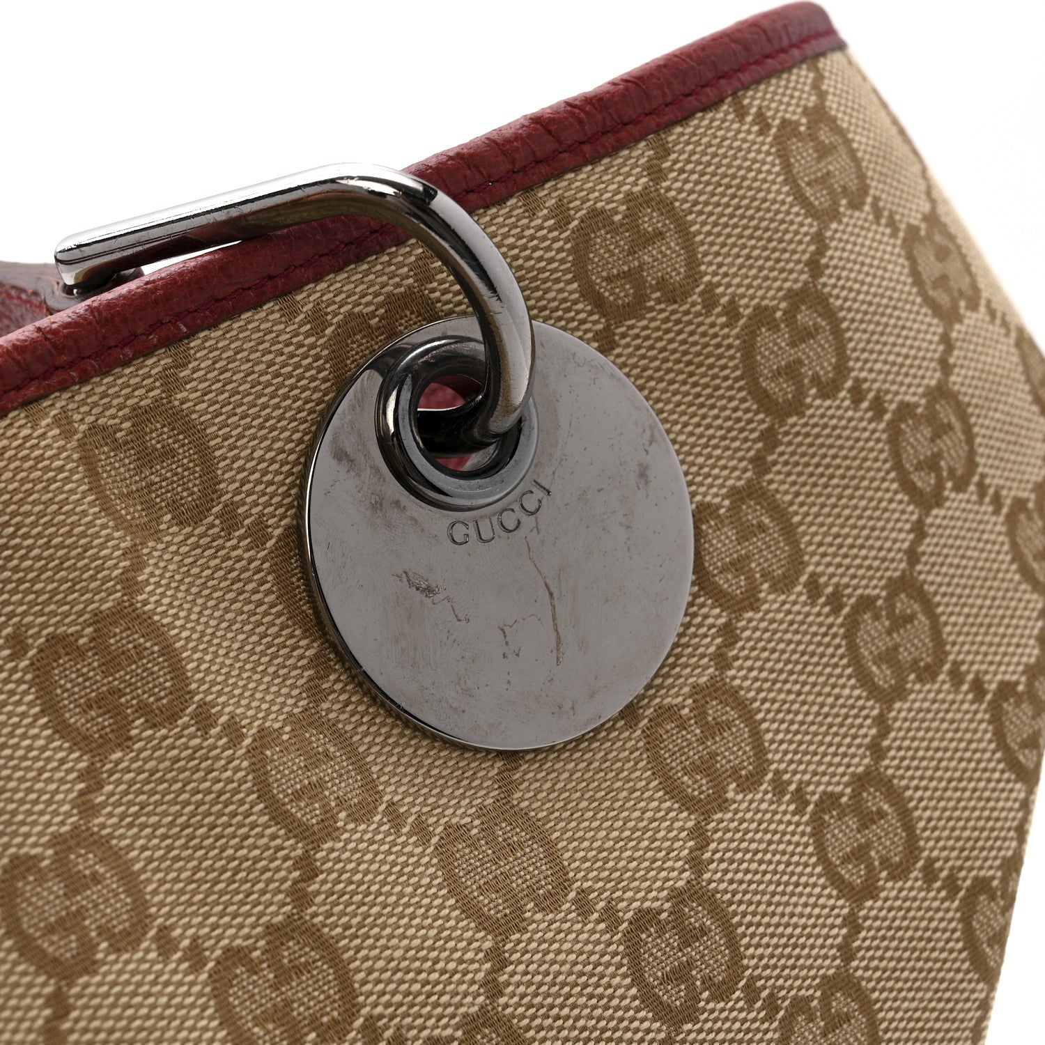 Gucci Monogram Large Eclipse Tote Red 17 of 18