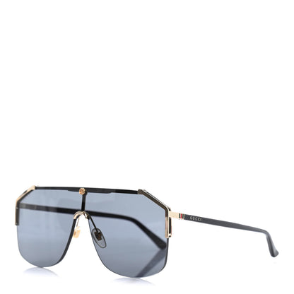 Gucci Metal Rimless Square Sunglasses GG0291S Black Gold 1 of 4