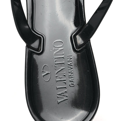 Valentino Garavani PVC Jelly Rockstud Bow Thong Sandals 40 Black 8 of 8