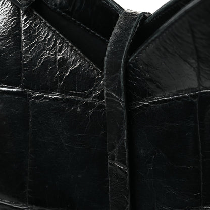 Givenchy Calfskin Crocodile Embossed Large Cut Out Shoulder Bag Black 11 of 13